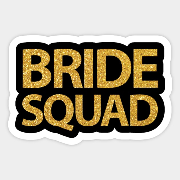 Bride Squad Gold Sequins Effect Sticker by PhoebeDesign